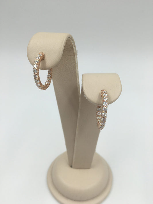 1/2ct Diamond In/Out Hoops