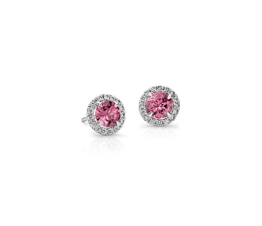 1ct Pink Diamond Stud Earrings